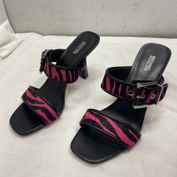 NEW MICHAEL KORS Women's Colby Heeled Sandals – Black/Pink, Size 9.5 - Picture 5 of 6